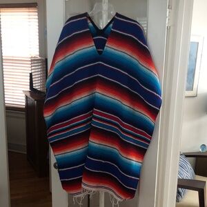 Colorful Striped Poncho